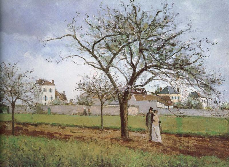 Camille Pissarro Pang plans Schwarz house Norge oil painting art